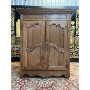 Louis XV Period Bassette Wardrobe In Solid Oak 