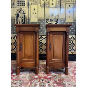 Pair Of Empire Style Bedside Tables 