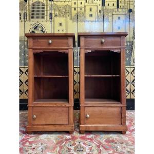 Pair Of Art Deco Bedside Tables In The Louis Philippe Style
