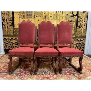 Set Of 6 Renaissance - Louis XIII Oak Chairs