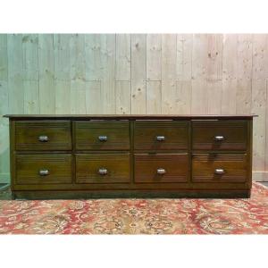 Oak Craft Cabinet With Drawers