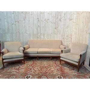 Louis XVI Living Room Sofa And Pair Of Bergeres