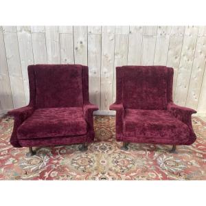 Pair Of 1960 Arflex Armchairs