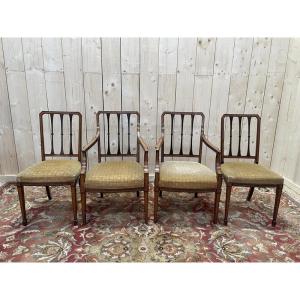 Pair Of English Armchairs And Chairs