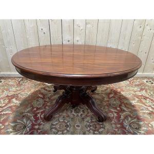 Napoleon III Oval Mahogany Dining Table
