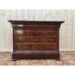 Louis Philippe Mahogany And Marble Chest Of Drawers