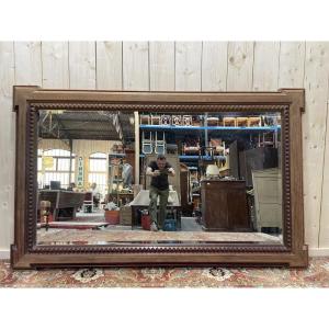 Bistro Mirror - Brasserie In Solid Oak With Diamond Points 