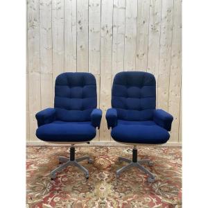 Pair Of 1970s Office Armchairs