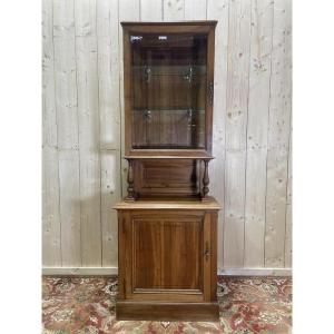 Napoleon III Walnut Sideboard / Display Cabinet