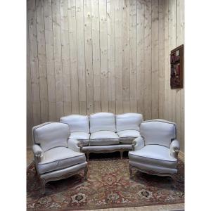 Living Room Sofa And Pair Of Louis XV Style Armchairs