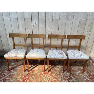 Set Of 4 Louis XVI Style Chairs - Directoire