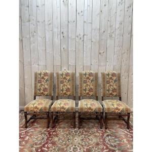 4 Chaises Louis XIII