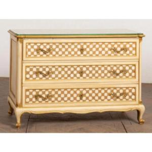 Louis XV Style Chest Of Drawers - Painted Venetian 
