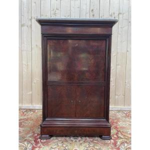 Louis Philippe Mahogany And Mahogany Veneer Secretary 