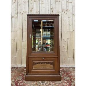 Art Deco Period Walnut Display Case 