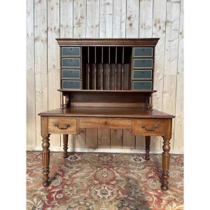 Stepped Desk - Louis Philippe Period Cardboard Cabinet 