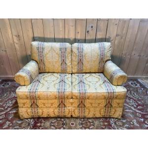 English Style Silk Damask Sofa 