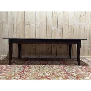 Louis XV Style Farmhouse Table In Solid Oak 228 Cm