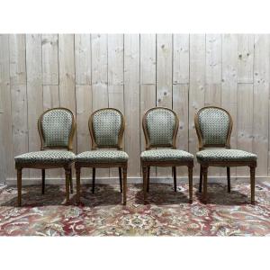 Set Of 4 Louis XVI Style "horseshoe" Chairs
