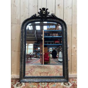 Napoleon III Period Mirror With Lion Pediment