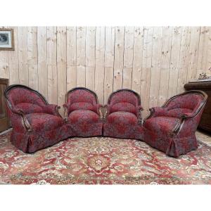 4 Fauteuils Crapaud Napoléon III