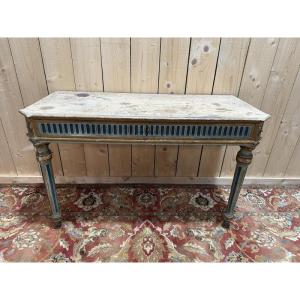 Louis XVI Period Console In Painted Wood 