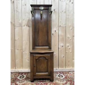 Louis XIV Style Oak Cloakroom / Coat Rack With Chest
