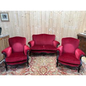 Living Room Sofa And Pair Of Napoleon III Style Armchairs