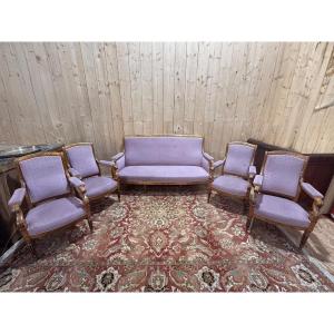 Charles X Living Room Set With Sofa And 4 Armchairs