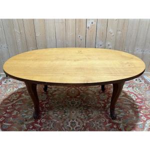 Table à Manger Ovale Louis XV En Chêne 