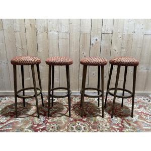 Set Of 4 Bar Stools, 1960s