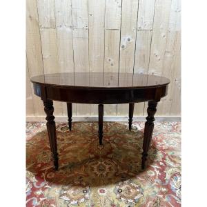Louis Philippe Style Oval Mahogany Dining Table