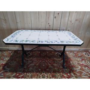 Bistro Table In Earthenware, Designed By Vincent And élisabeth Portier