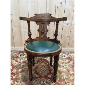 Napoleon III Walnut Office Chair