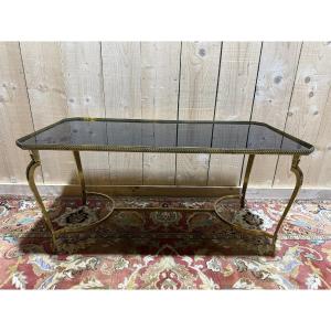 Neoclassical Style Coffee Table And Glass