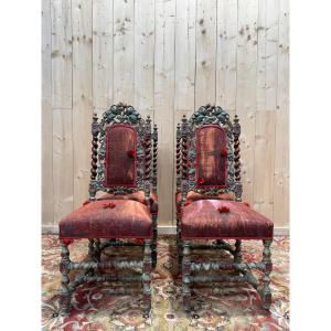 Set Of 4 Chairs In The Haute époque Style 