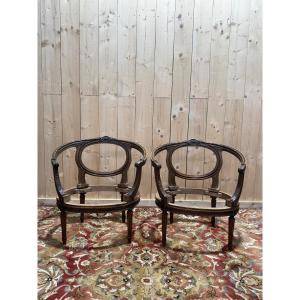 Pair Of Louis XVI Style "marquise" Armchairs