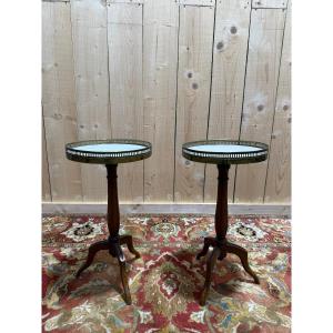 Pair Of Louis XVI Style Tripod Side Tables 