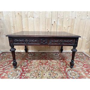 Large Louis XIII Style Fir Center Table 