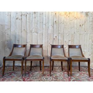 Set Of 4 Empire Style Gondola Chairs