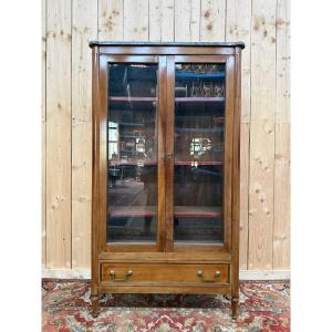 Louis XVI Style Mahogany Bookcase/display Cabinet 