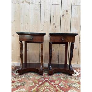 Pair Of Empire-style Bedside Tables