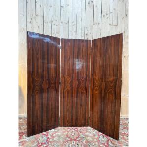 Art Deco Period Folding Screen In Walnut Veneer