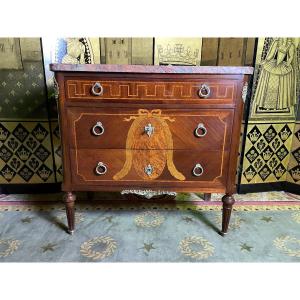 Louis XVI Style Commode In Marquetry