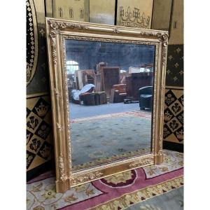 Napoleon III Trumeau Mirror Gilded With Gold Leaf