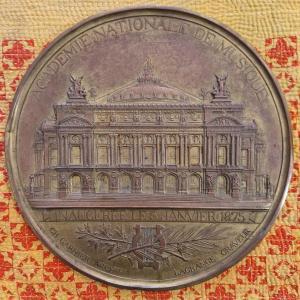 Opéra Garnier, Gilt Bronze Medallion By Barbedienne.