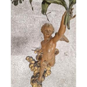 "night" Pair Of Art Nouveau Wall Sconces 