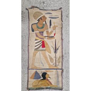 Set Of Three Egyptian Tapestries Circa 1920