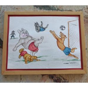 Dogs Playing Football