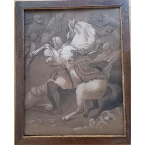 Arabian Rider Controlling His Horse